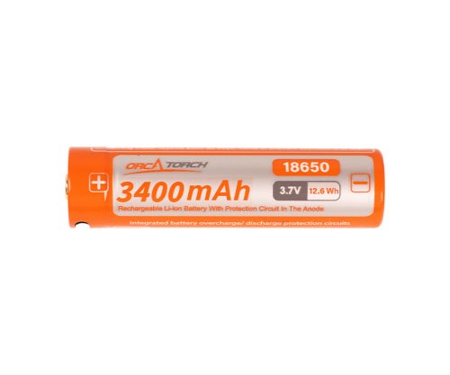 OrcaTorch 18650 battery (optional USB)