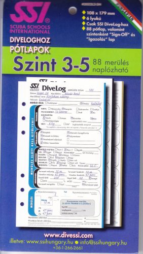 Betét Szintek 3-5 (88 merülés)