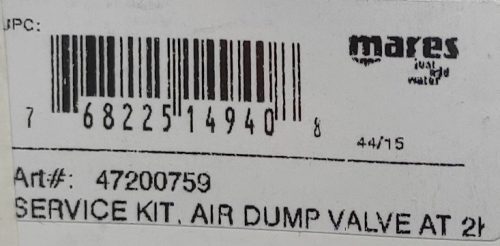 Mares AIR DUMP Valve 2003 Service Kit