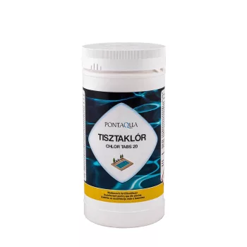 Tistachlor is a slow-dissolving 20 g chlorine tablet