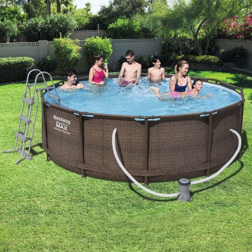 MYKONOS metal Bestway LUX effect frame 366 rattan set pool x