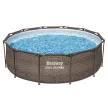 Bestway MYKONOS LUX with sand filter water pump, rattan effect, metal frame pool set 366 x 100 cm