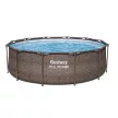 Bestway MYKONOS LUX with sand filter water pump, rattan effect, metal frame pool set 366 x 100 cm