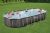 Bestway EDEN wood effect oval metal frame swimming pool set 732x366x122 cm