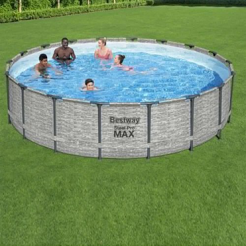 Bestway SAN JUAN stone effect metal frame pool set 549 cm 122 cm