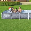 Bestway Turqouise Bay square metal frame pool set 366 X 201cm