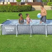 Bestway Turqouise Bay square metal frame pool set 366 X 201cm