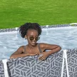 Bestway Turqouise Bay square metal frame pool set 366 X 201cm