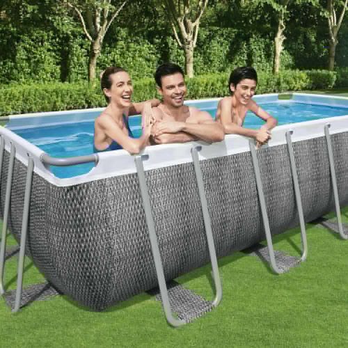 Bestway THASSOS square metal frame pool set 412 x 201 x 122 cm