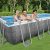 Bestway THASSOS szögletes fémvázas medence szett 412 x 201 x 122 cm