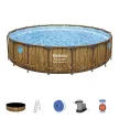 Bestway BORA BORA rattan effect metal frame pool set 549 x 122 cm