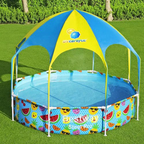 Bestway Panama Metal Frame Children's Pool with Shade 244 x 51 cm