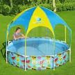 Bestway Panama Metal Frame Children's Pool with Shade 244 x 51 cm