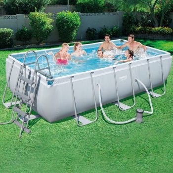 Bestway CAPRI square metal frame pool set 404 x 201 x 100 cm