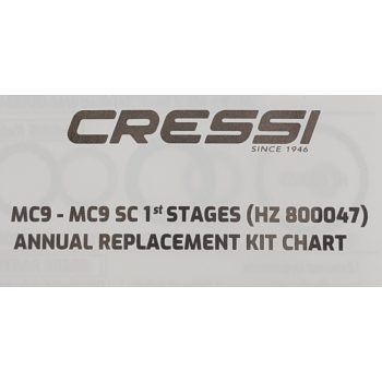 Cressi MC5 - MC9 Din 1st stage kit