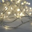 Crystalline extendable LED string light 8.0 m, 100 warm white LEDs, transparent cable