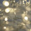 Crystalline extendable LED string light 8.0 m, 100 warm white LEDs, transparent cable