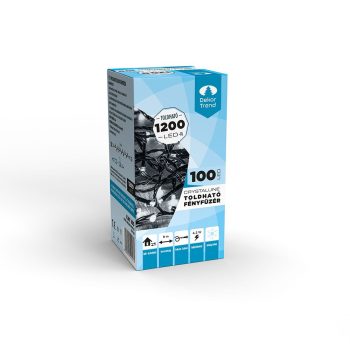   Crystalline extendable LED string light 8.0 m with 100 COOL WHITE LEDs, black cable