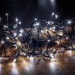 Crystalline extendable LED string light 8.0 m with 100 COOL WHITE LEDs, black cable