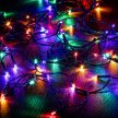 Crystalline extendable LED string light 8.0 m with 100 MULTI LEDs, black cable