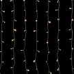 Crystalline extendable light curtain 1.2x1.2m, 144 LEDs, warm white, with transparent cable