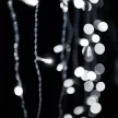Crystalline extendable LED light curtain, 2x2.5m, 500 COOL WHITE LEDs, transparent cable