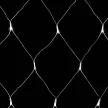 Crystalline extendable LED light net, 2x1m, 96 COOL WHITE LEDs, transparent cable