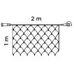 Crystalline extendable LED light net, 2x1m, 96 COOL WHITE LEDs, transparent cable
