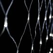 Crystalline extendable LED light net, 2x1m, 96 COOL WHITE LEDs, transparent cable