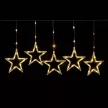 Crystalline extendable LED STAR light curtain, 120 x 80 cm, 120 WARM WHITE LEDs, transparent cable