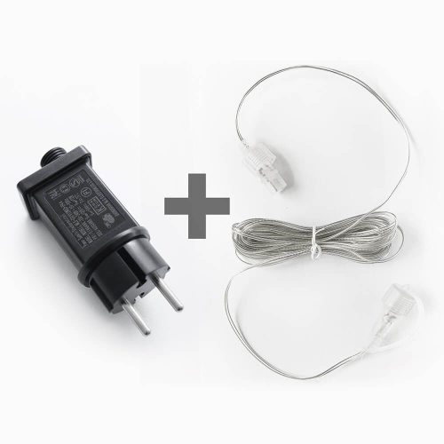 Crystalline transformer and extension cable for Crystalline string lights family