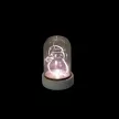 Snowman glass table decoration, 9 cm, warm white, battery operated