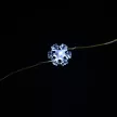 Fairy light with snowflakes, cold white, silver copper cable, 20 LEDs, 2 meters
