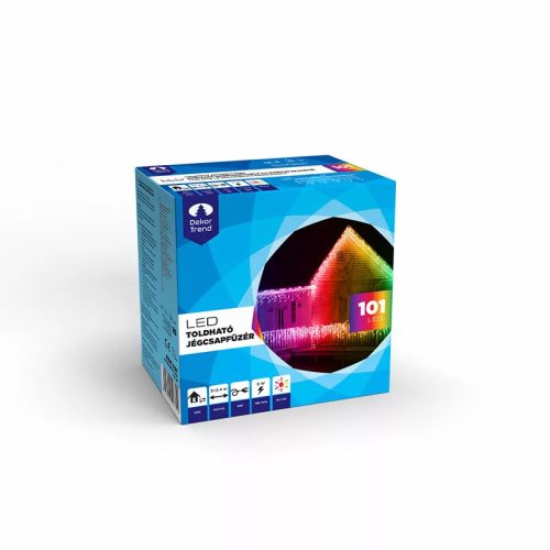 Outdoor extendable icicle string, Multi, 101 LEDs, 3 x 0.4 meters