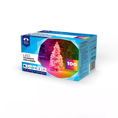 Outdoor extendable light string, Multi, 100 LEDs, 10 meters