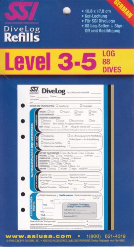 Divelog Refills Level 3-5 GER