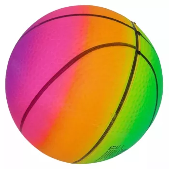 Szivárvány kosárlabda fekete csíkos 15cm