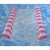 Top Haus Mesh mat striped 130x130cm pink
